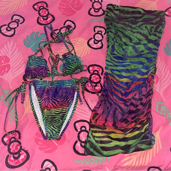 PrettyLittleThing Other - Pretty Little Thing Bikini & Cover Up Set